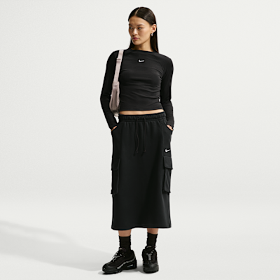 Nike Sportswear Phoenix Fleece Women's Cargo Midi Skirt. Nike.com